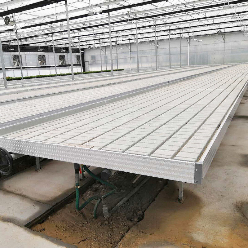 Éboulement personnalisé à double couche Table de culture d'inondation Lit de semence banc roulant mobile et adapté aux fleurs